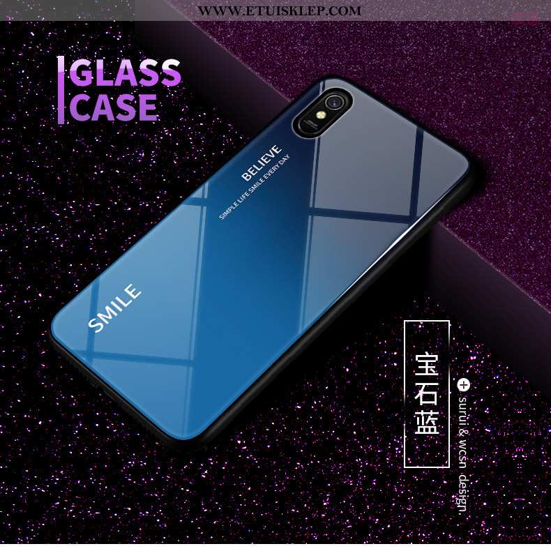 Etui Xiaomi Redmi 9a Trendy Kolor Gradientu Telefon Komórkowy All Inclusive Czerwony Osobowość Na Sp