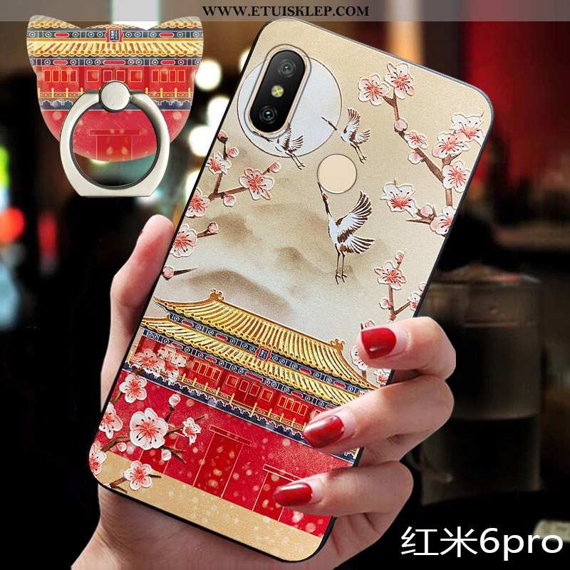 Etui Xiaomi Redmi Note 6 Pro Silikonowe Anti-fall Vintage Trendy Czerwony Nowy Futerał Dyskont