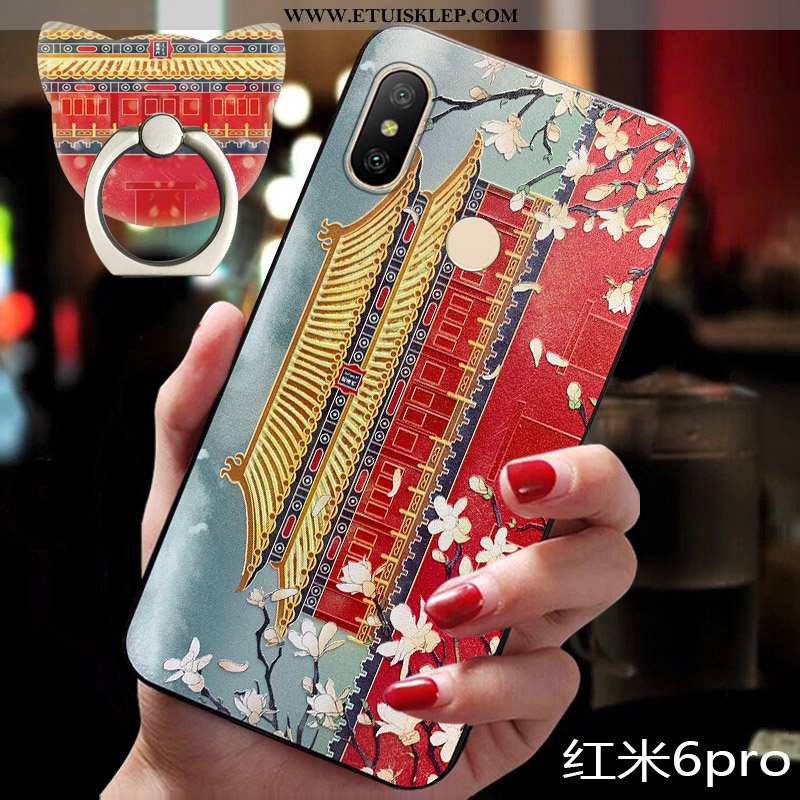 Etui Xiaomi Redmi Note 6 Pro Silikonowe Anti-fall Vintage Trendy Czerwony Nowy Futerał Dyskont