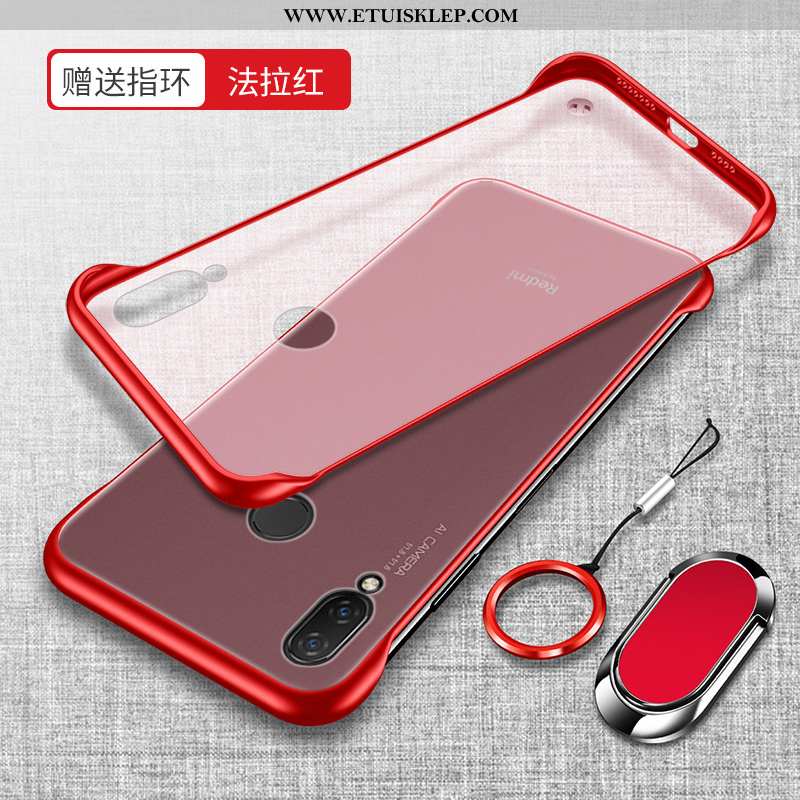 Etui Xiaomi Redmi Note 7 Silikonowe Futerał Czerwony Granica Cienkie Nubuku Tanie