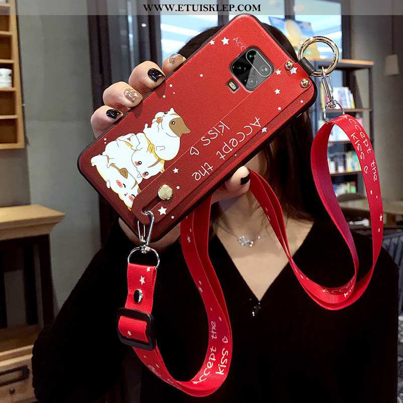 Etui Xiaomi Redmi Note 9 Pro Silikonowe Miękki Czerwony Telefon Komórkowy Mały Wiszące Ozdoby Tanie