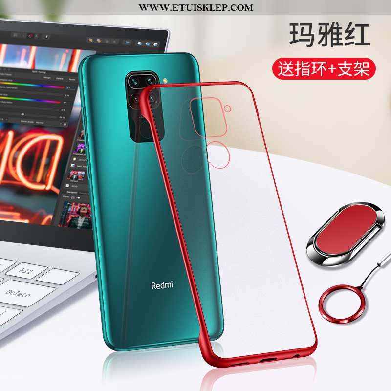 Etui Xiaomi Redmi Note 9 Przezroczysty Telefon Komórkowy Czerwony Silikonowe Anti-fall Ochraniacz Kr