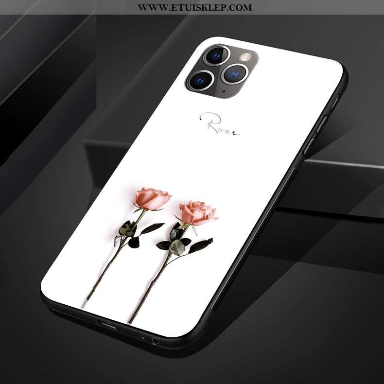 Etui iPhone 11 Pro Max Osobowość Szkło Świeży Ochraniacz Biały Mały Kwiaty Sprzedam