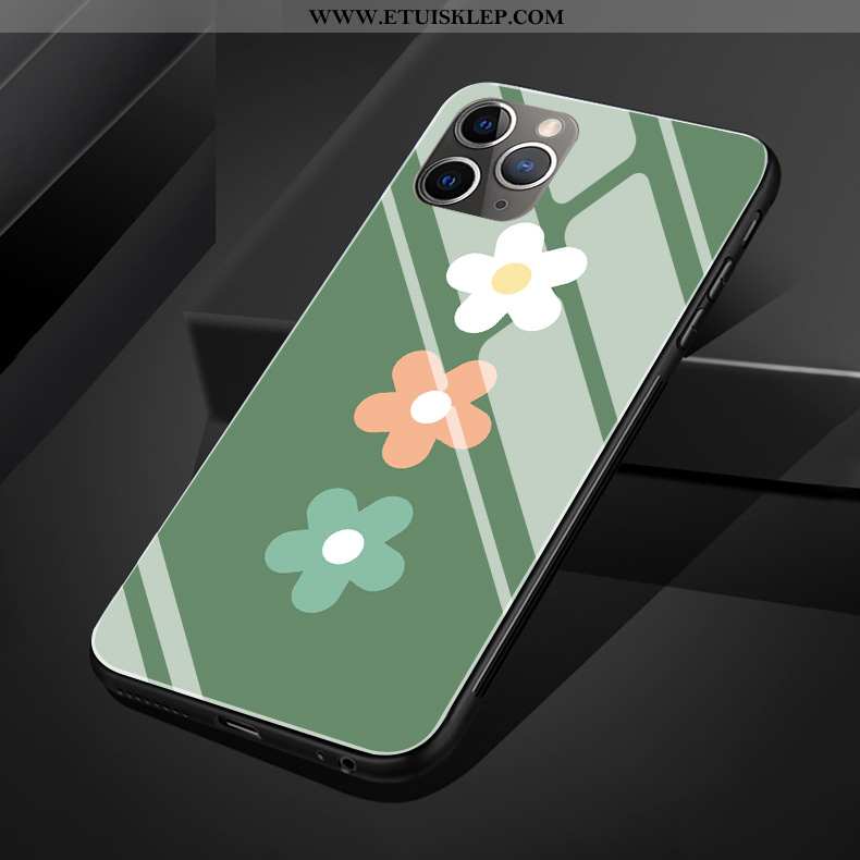 Etui iPhone 11 Pro Max Silikonowe Proste Zielony Telefon Komórkowy Wiatr Kwiaty Szkło Dyskont