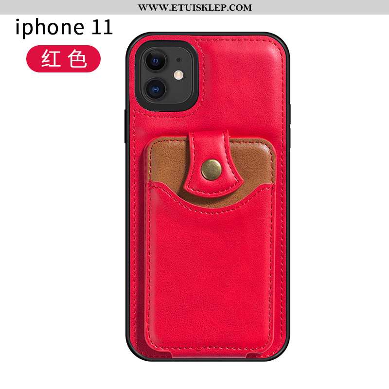 Etui iPhone 11 Skóra Karta Anti-fall All Inclusive Klamra Telefon Komórkowy Online