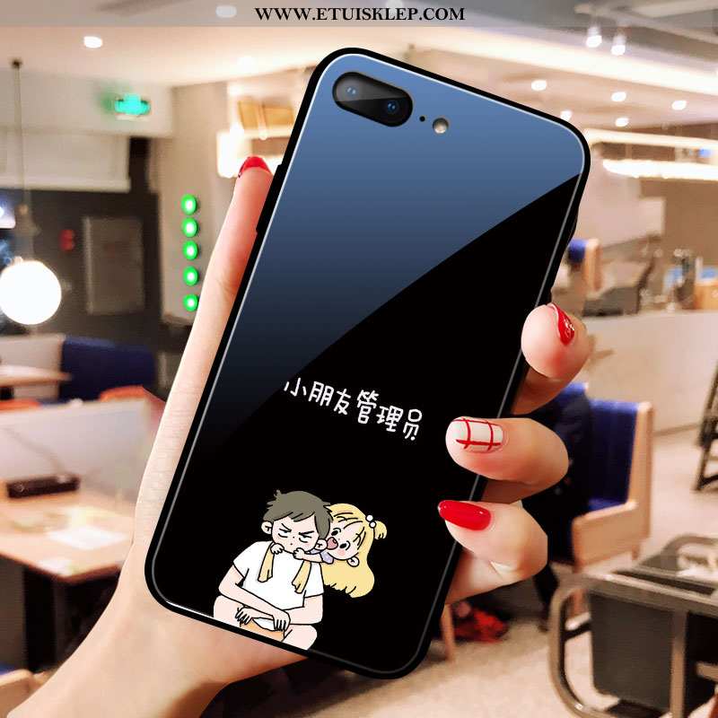 Etui iPhone 8 Plus Kreatywne Zakochani Szkło Mały Czarny Świeży Telefon Komórkowy Tanie
