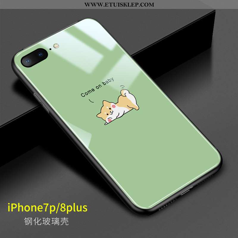 Etui iPhone 8 Plus Ochraniacz Futerał Zielony Telefon Komórkowy Kreskówka Psy Mały Sklep
