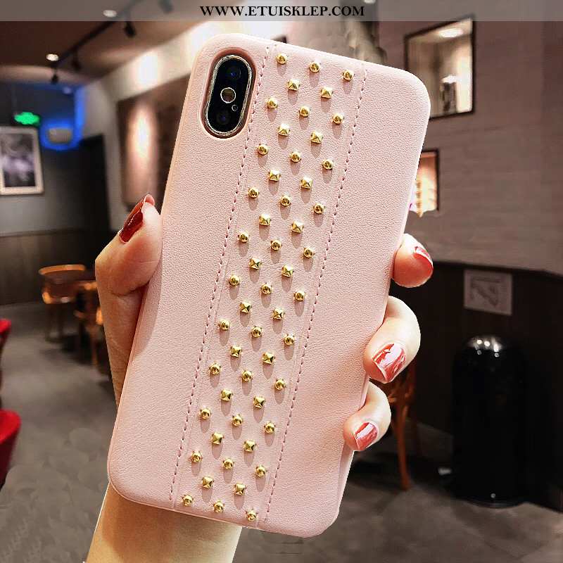 Etui iPhone X Moda Jednolity Kolor Nity Czerwony Futerał Trendy Online