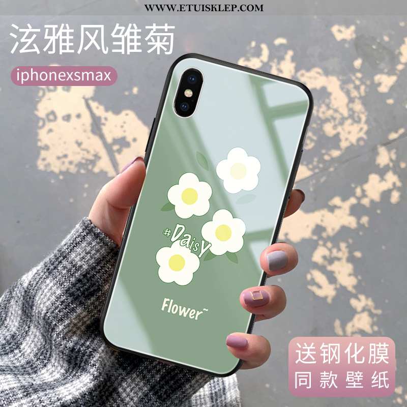 Etui iPhone Xs Max Szkło Nowy Wiatr Anti-fall Futerał Zielony Stokrotka Online
