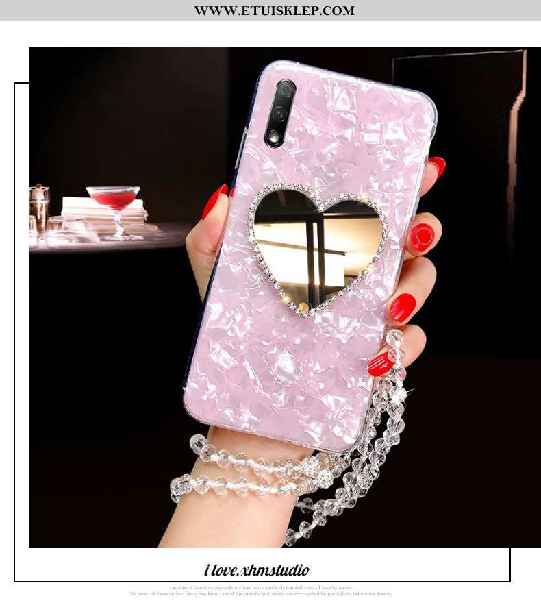 Futerał Honor 9x Z Kryształkami Silikonowe Telefon Komórkowy All Inclusive Trendy Różowe Miękki Tani