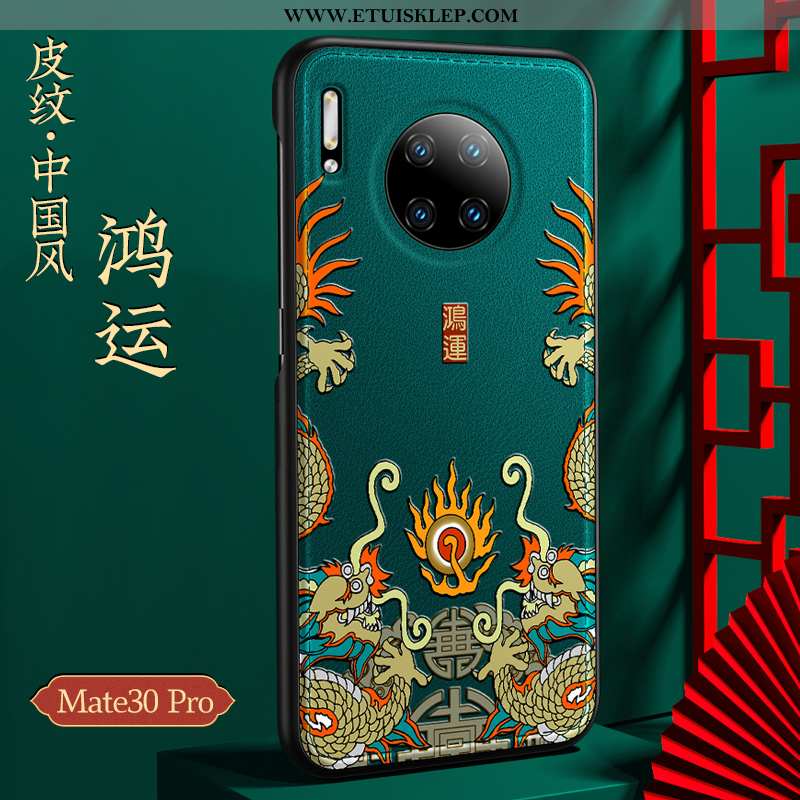 Futerał Huawei Mate 30 Pro Ochraniacz Telefon Komórkowy Czarny Anti-fall Skóra Chiński Styl Sklep