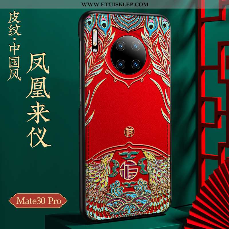 Futerał Huawei Mate 30 Pro Ochraniacz Telefon Komórkowy Czarny Anti-fall Skóra Chiński Styl Sklep