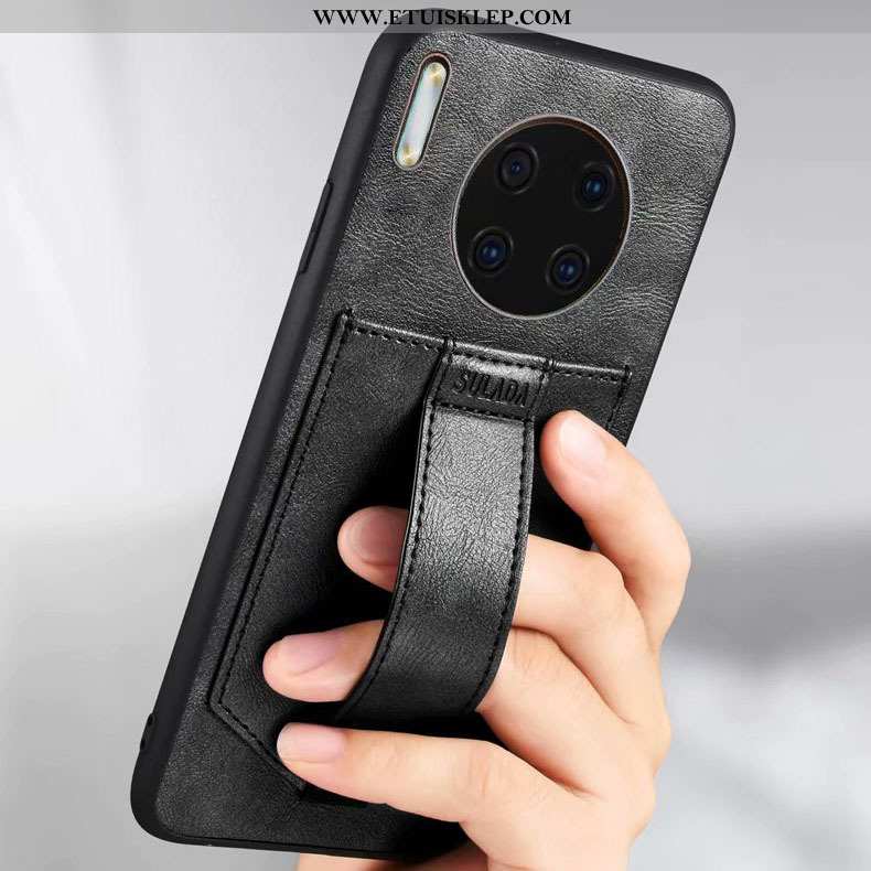 Futerał Huawei Mate 30 Skóra Czarny Telefon Komórkowy Etui Skórzane Wspornik Na Sprzedaż