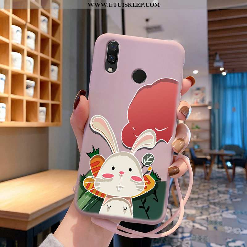 Futerał Huawei P Smart+ Miękki Różowe Bunny Anti-fall Etui Zakochani Kreskówka Tanie
