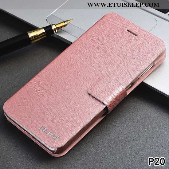Futerał Huawei P20 Skórzane Etui Telefon Komórkowy Trudno Różowe Ochraniacz Pokrowce Kupię