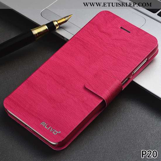Futerał Huawei P20 Skórzane Etui Telefon Komórkowy Trudno Różowe Ochraniacz Pokrowce Kupię