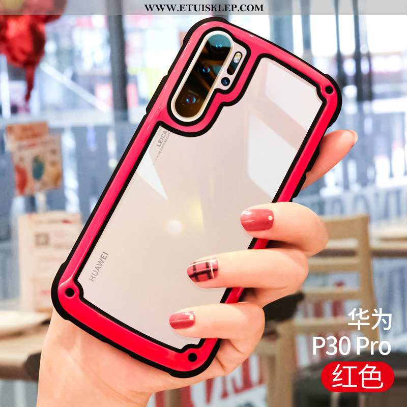 Futerał Huawei P30 Pro Przezroczysty Czerwony Netto Miękki Super Etui Nowy Cienkie Oferta