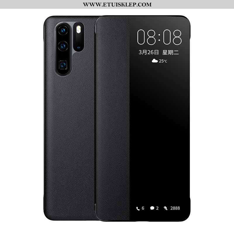 Futerał Huawei P30 Pro Skórzane Etui Ochraniacz Ciemno Niebieski Wysoki Koniec Spoczynek Biznes Tani