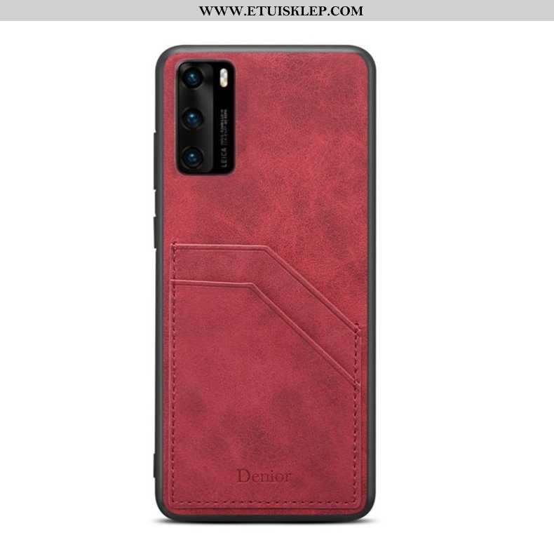 Futerał Huawei P40 Cienkie Trendy Niebieski All Inclusive Etui Karta Tanie