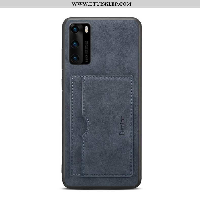 Futerał Huawei P40 Cienkie Trendy Niebieski All Inclusive Etui Karta Tanie