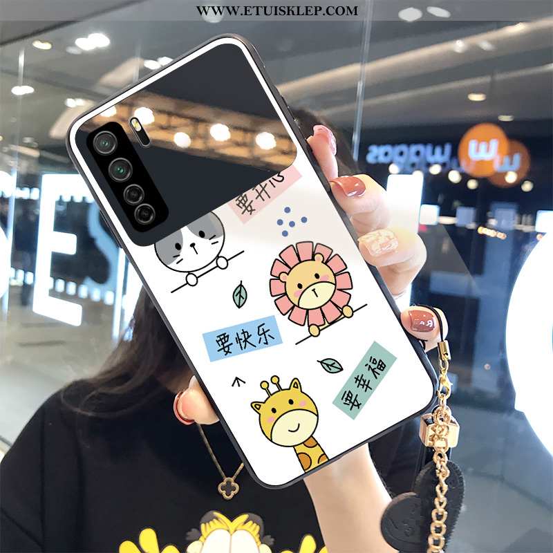Futerał Huawei P40 Lite 5g Kreatywne Ochraniacz Zwierzę Telefon Komórkowy Szkło Lustro Biały Tanie