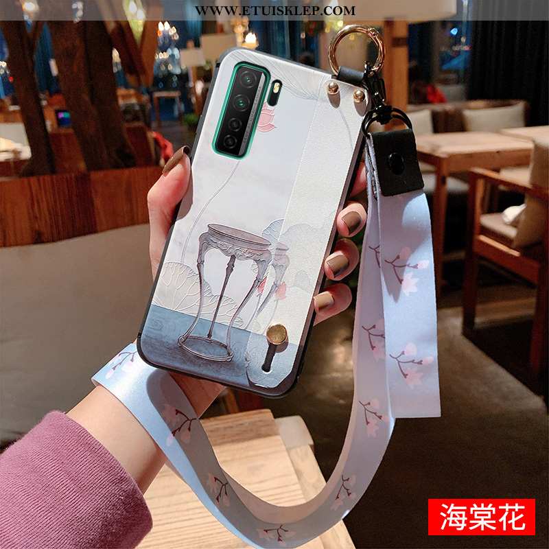 Futerał Huawei P40 Lite 5g Vintage Chiński Styl Ochraniacz Wiszące Ozdoby Silikonowe Telefon Komórko
