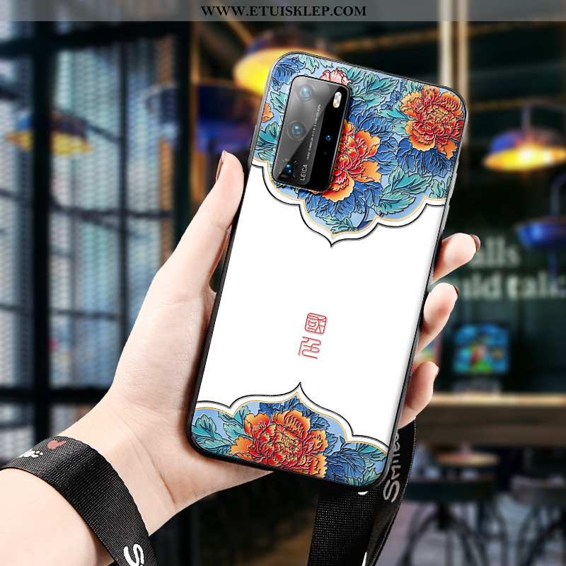 Futerał Huawei P40 Pro Trendy Relief Etui Anti-fall Chiński Styl Telefon Komórkowy Ochraniacz Sprzed