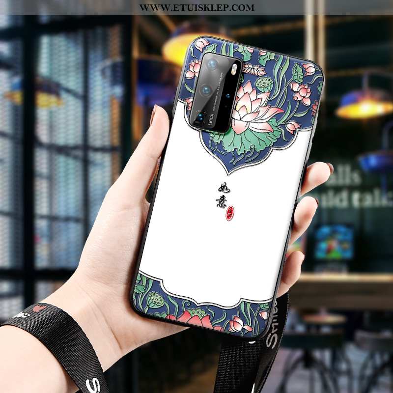 Futerał Huawei P40 Pro Trendy Relief Etui Anti-fall Chiński Styl Telefon Komórkowy Ochraniacz Sprzed