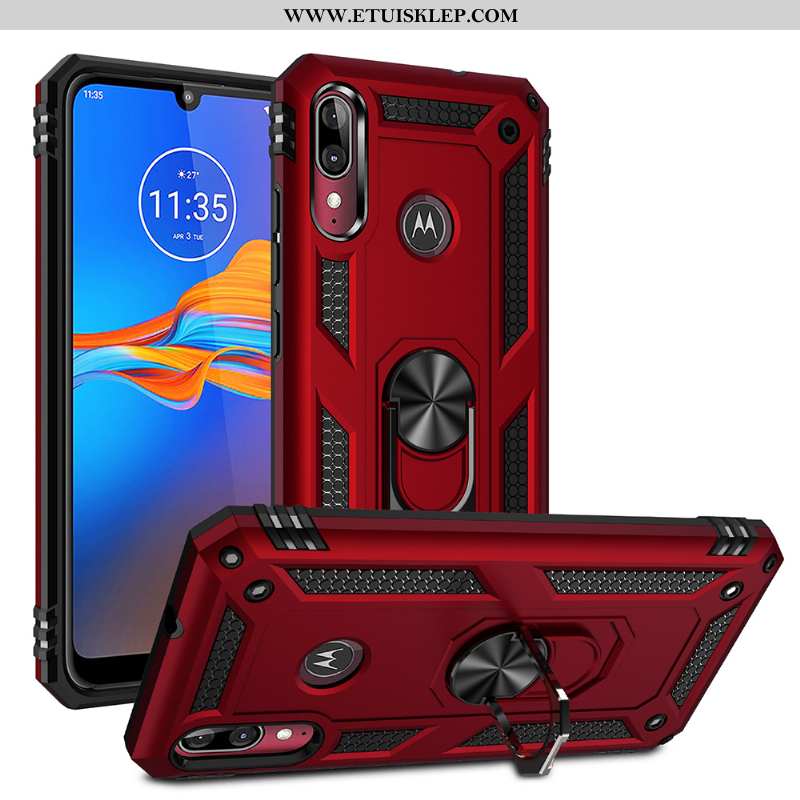 Futerał Moto E6 Plus Czerwony Telefon Komórkowy Trudno Na Pokładzie Magnetyzm All Inclusive Sprzedam