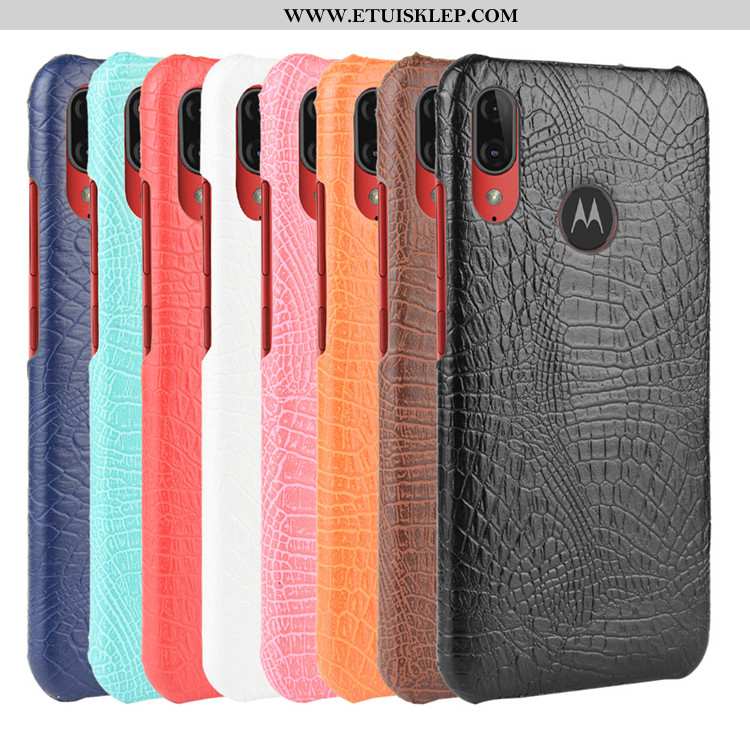 Futerał Moto E6 Plus Ochraniacz Wzór Czarny Krokodyl Etui Trendy Oferta