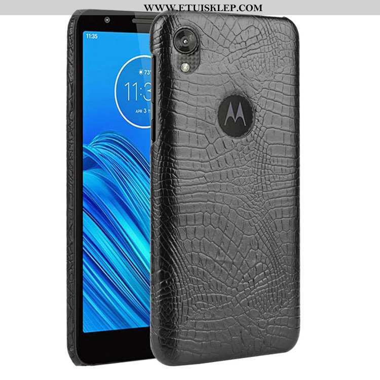 Futerał Moto E6 Plus Ochraniacz Wzór Czarny Krokodyl Etui Trendy Oferta