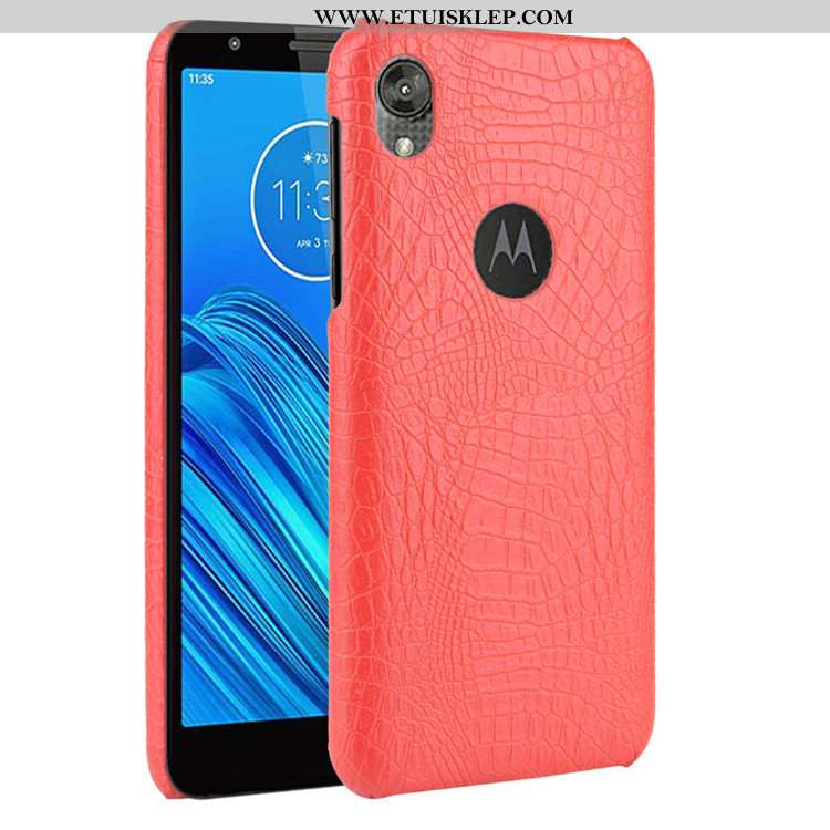 Futerał Moto E6 Plus Ochraniacz Wzór Czarny Krokodyl Etui Trendy Oferta