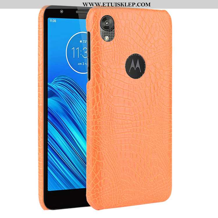 Futerał Moto E6 Plus Ochraniacz Wzór Czarny Krokodyl Etui Trendy Oferta