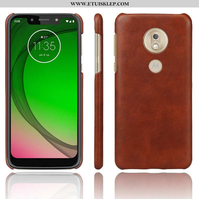 Futerał Moto G7 Play Vintage Pomarańczowy Trudno Etui Ochraniacz Nubuku Na Sprzedaż