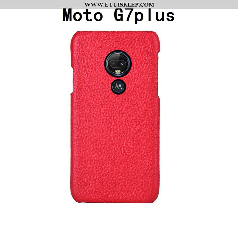 Futerał Moto G7 Plus Moda Prawdziwa Skóra Dostosowane Osobowość Kreatywne Tylna Pokrywa Ochraniacz D