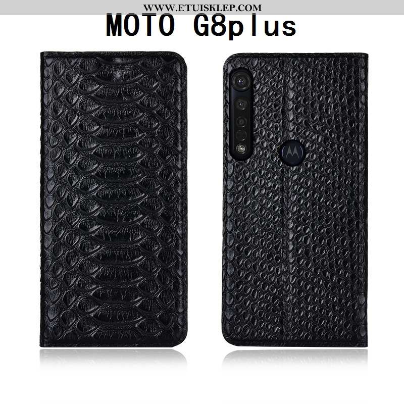 Futerał Moto G8 Plus Skórzane Etui Telefon Komórkowy Silikonowe Czarny Anti-fall Ochraniacz Sprzedam