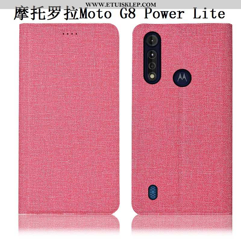 Futerał Moto G8 Power Lite Bawełna I Len Telefon Komórkowy Anti-fall All Inclusive Różowe Sprzedam