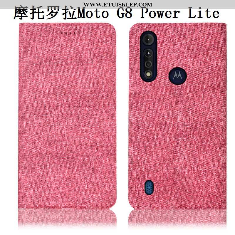 Futerał Moto G8 Power Lite Bawełna I Len Telefon Komórkowy Anti-fall All Inclusive Różowe Sprzedam