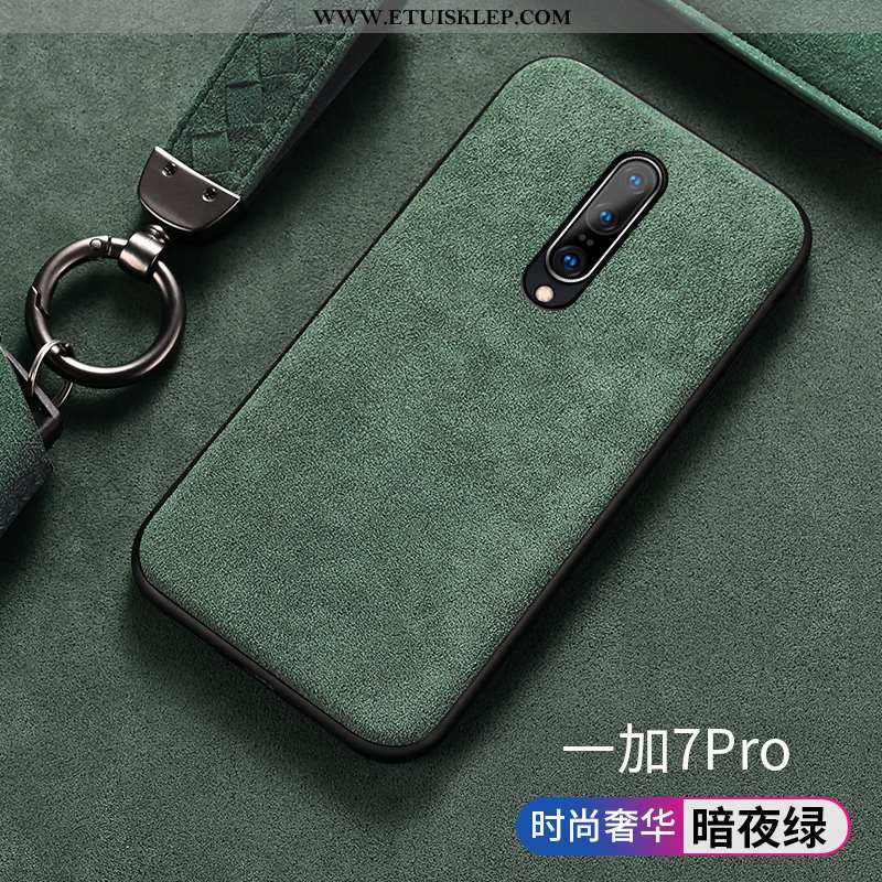 Futerał Oneplus 7 Pro Silikonowe Luksusowy Miękki Zielony Etui Zamszowe Trendy Sklep