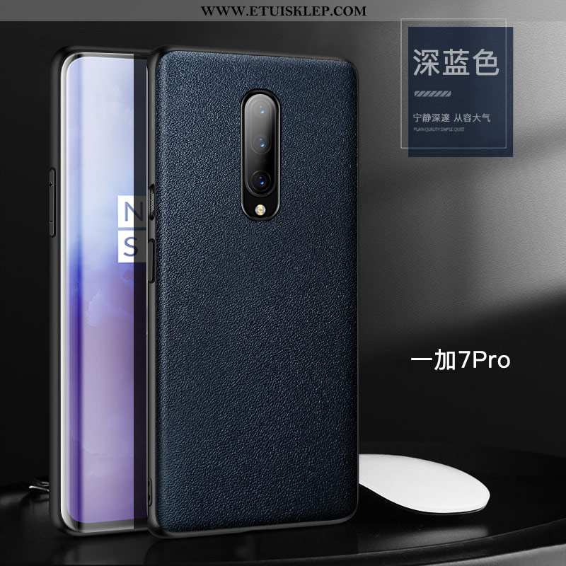 Futerał Oneplus 7 Pro Trendy All Inclusive Osobowość Skórzane Etui Telefon Komórkowy Czerwony Górna 