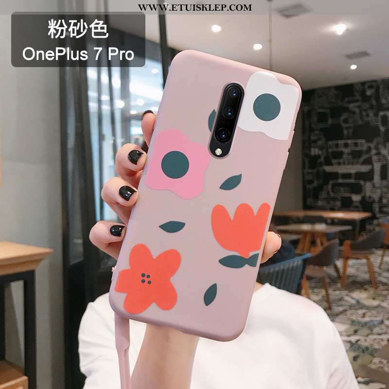 Futerał Oneplus 7 Pro Trendy Drewniany Kolor Etui Osobowość Silikonowe Świeży Dyskont