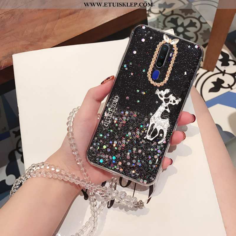 Futerał Oppo A9 2020 Kryształ Ochraniacz Biały Rhinestone Telefon Komórkowy Szkło Hartowane Tanie