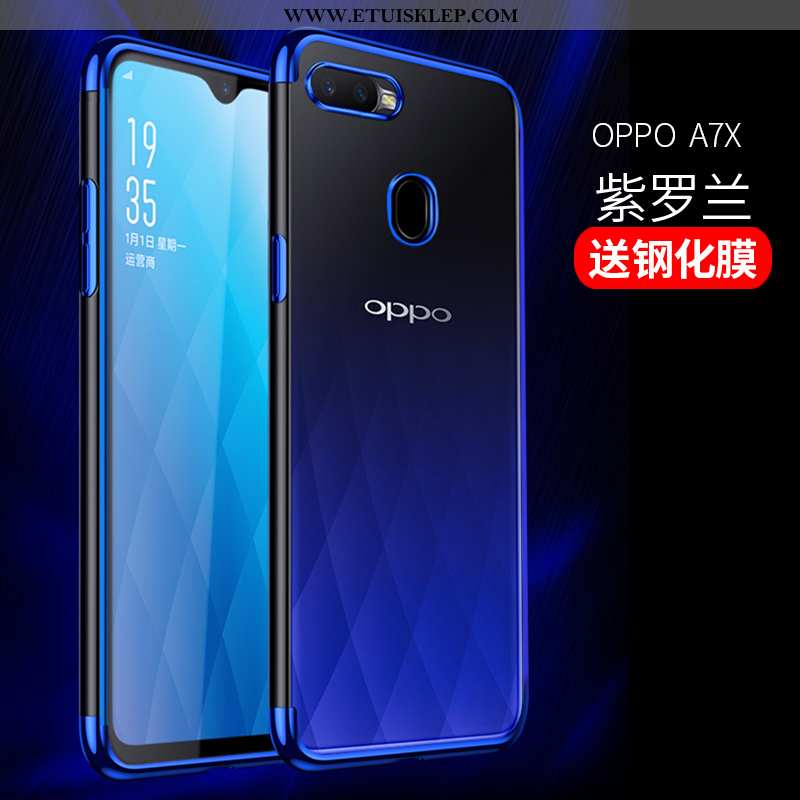 Futerał Oppo Ax7 Trendy Niebieski Przezroczysty Anti-fall Silikonowe All Inclusive Kupię