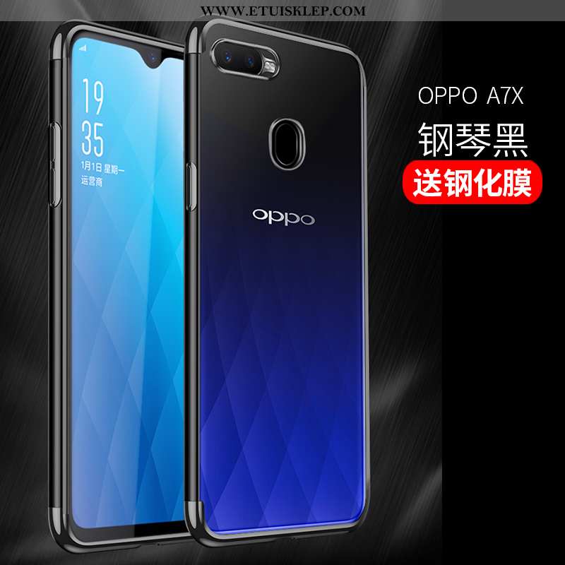 Futerał Oppo Ax7 Trendy Niebieski Przezroczysty Anti-fall Silikonowe All Inclusive Kupię