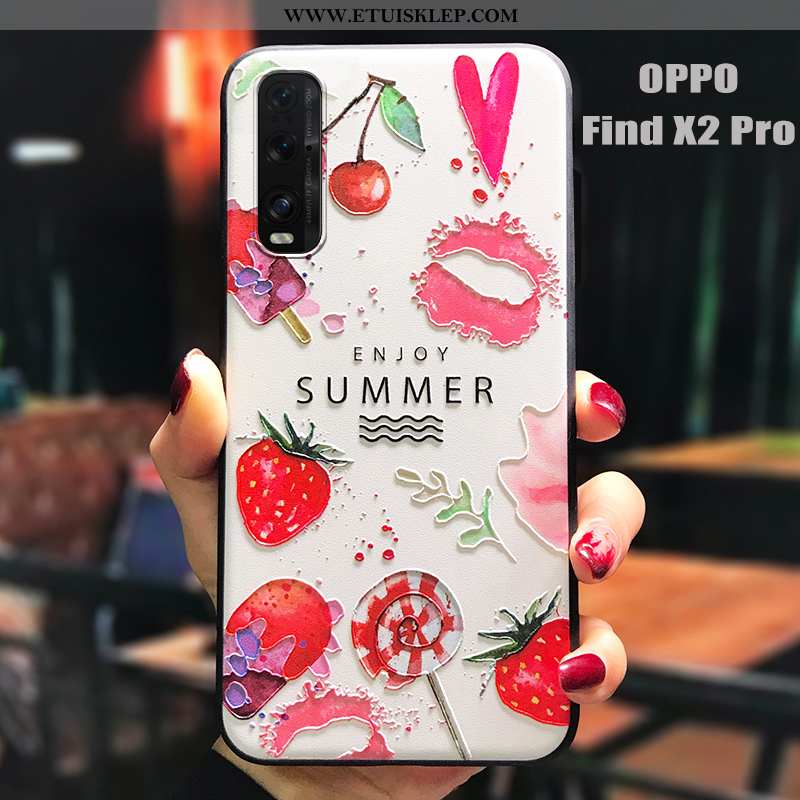 Futerał Oppo Find X2 Pro Nubuku Antypoślizgowe Telefon Komórkowy Anti-fall Czerwony Miękki Mały Kup