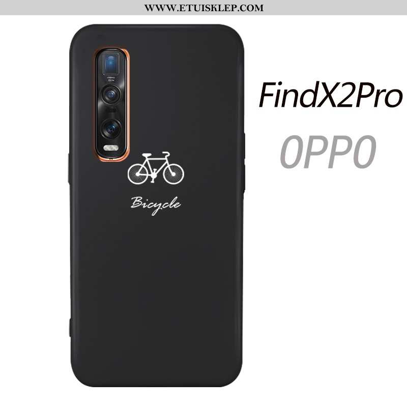 Futerał Oppo Find X2 Pro Silikonowe Zakochani Proste Czarny Anti-fall Telefon Komórkowy All Inclusiv