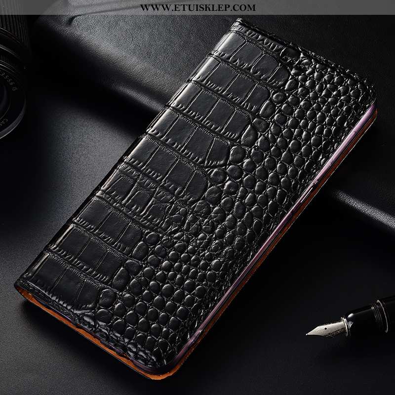 Futerał Oppo Reno 10x Zoom Prawdziwa Skóra All Inclusive Niebieski Krokodyl Anti-fall Etui Telefon K