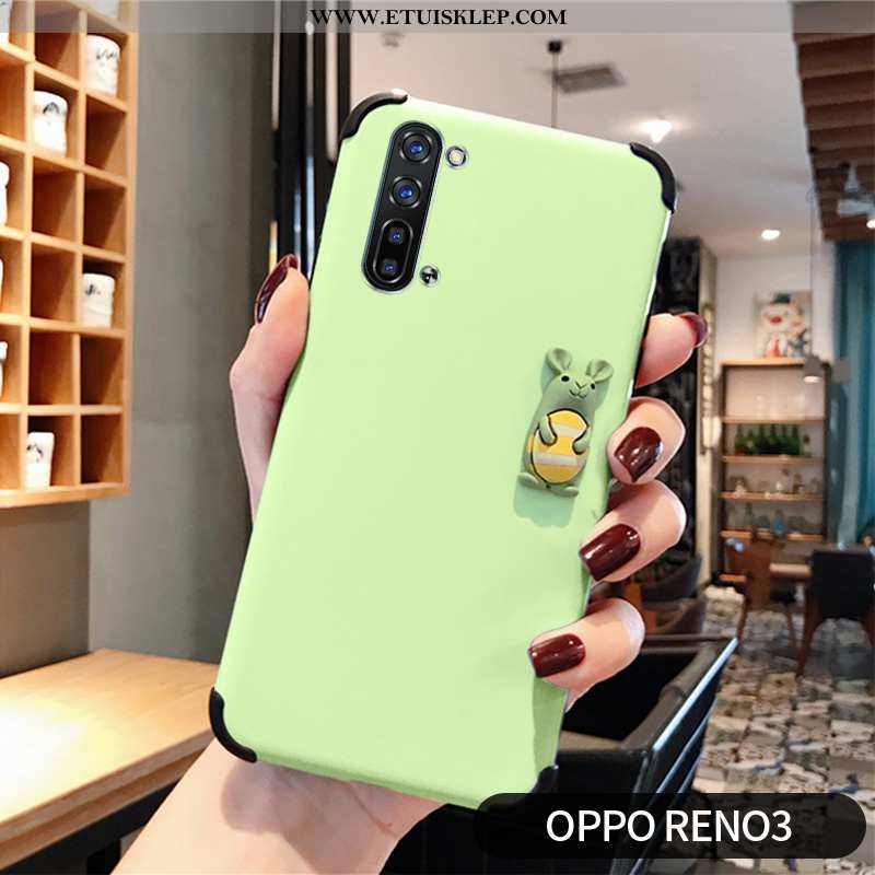 Futerał Oppo Reno 3 Kreskówka Osobowość Telefon Komórkowy Anti-fall Niebieski Nowy Tanie