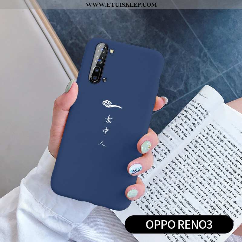 Futerał Oppo Reno 3 Ochraniacz Niebieski Anti-fall Zakochani Silikonowe Trendy Tanie