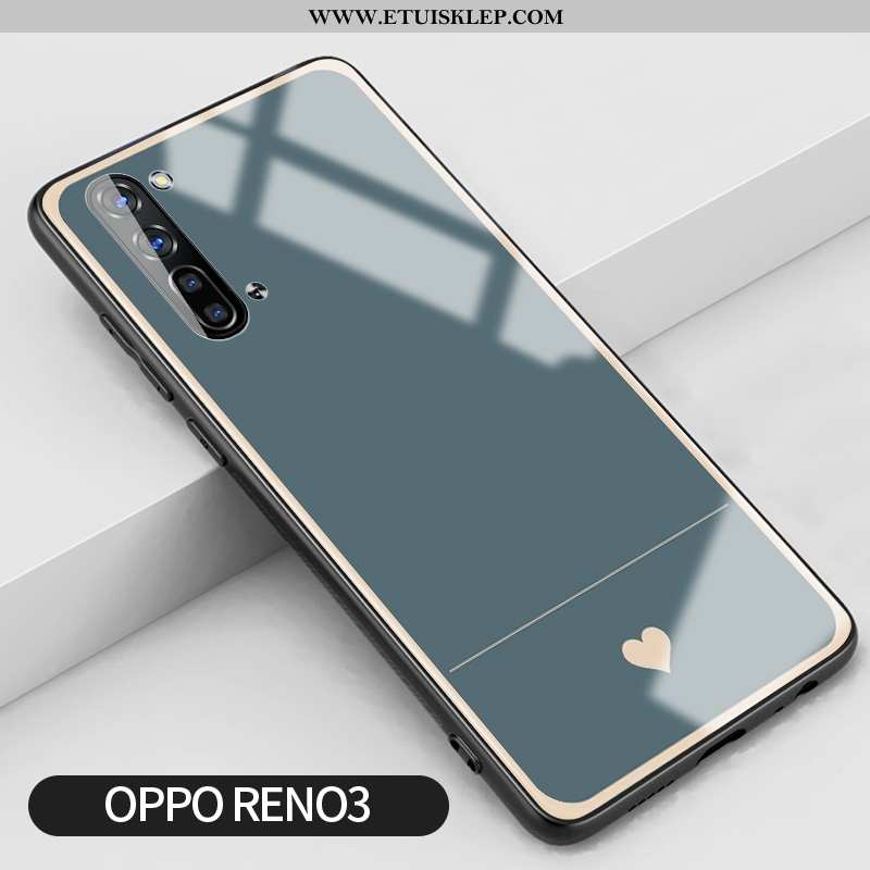 Futerał Oppo Reno 3 Silikonowe Mały Telefon Komórkowy Proste Lustro Miłość Szkło Kup
